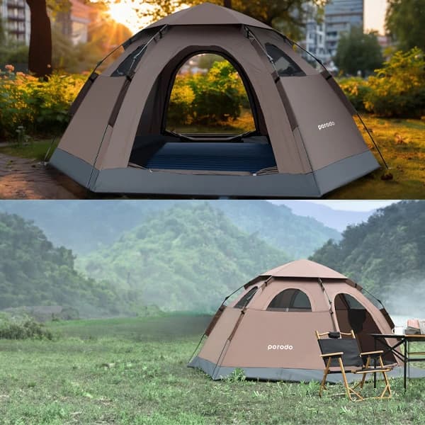 چادر مسافرتی 4 نفره پرودو مدل Porodo LF4PACT EASY POP UP Automatic Camping Tent — تصویر ۵