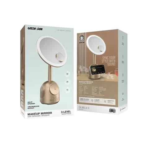 آینه آرایش با بلندگو و شارژر مگ سیف گرین لاین Green Lion Makeup Mirror with Speaker and MagSafe Charger — تصویر ۳