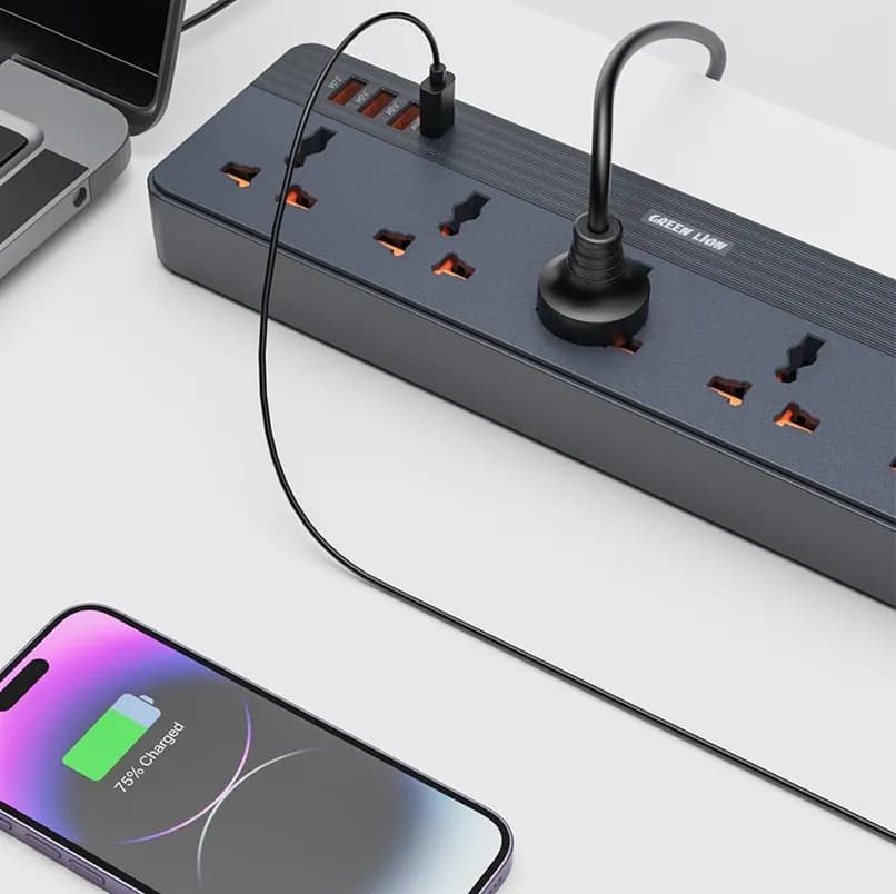 چندراهی برق گرین لاین با توان ۲۵۰۰ وات مدل green lion GS-250 Power Socket 2500W — تصویر ۳