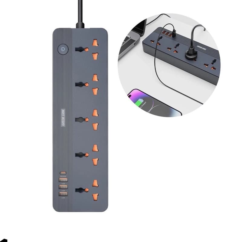 چندراهی برق گرین لاین با توان ۲۵۰۰ وات مدل green lion GS-250 Power Socket 2500W