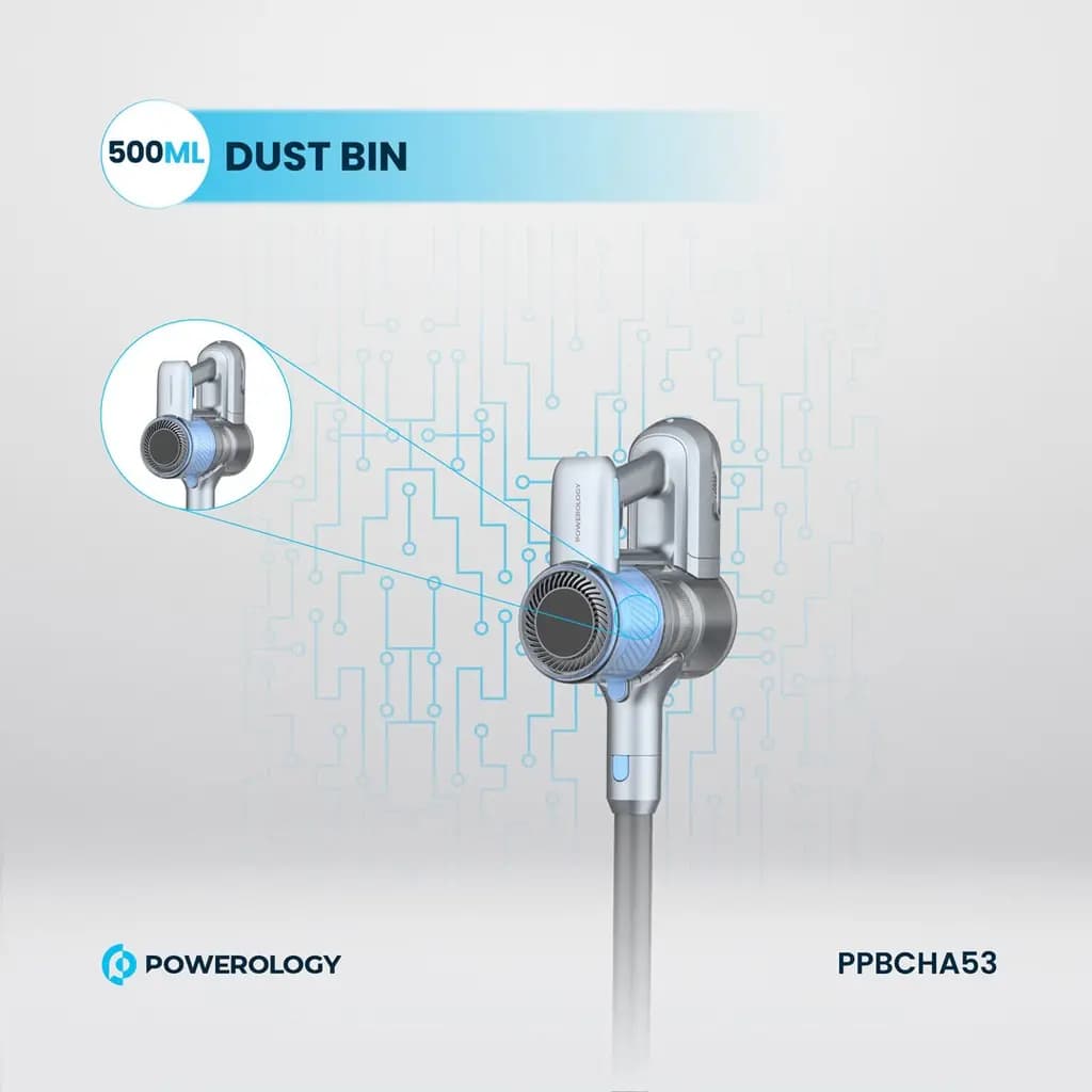 جارو شارژی پاورولوژی مدل POWEROLOGY Rechargeable Vacuum Cleaner PP053 — تصویر ۷