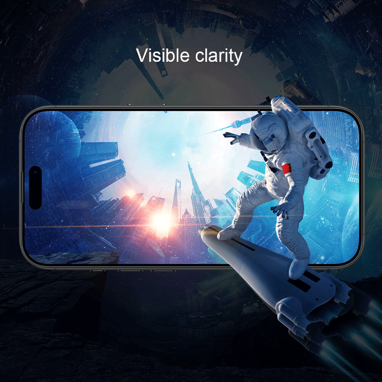 گلس شیشه‌ای آیفون 16 نیلکین Amazing 3D CP+ Max — تصویر ۴