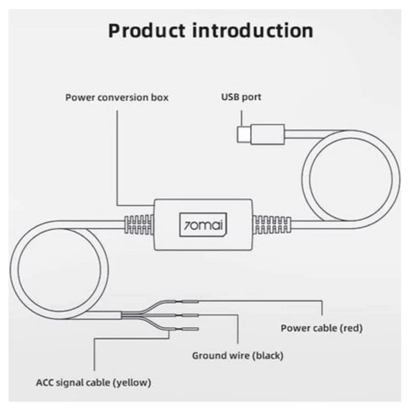کیت سخت افزاری دوربین خودرو شیائومی Xiaomi 70mai UP03 Hardwire Kit — تصویر ۴