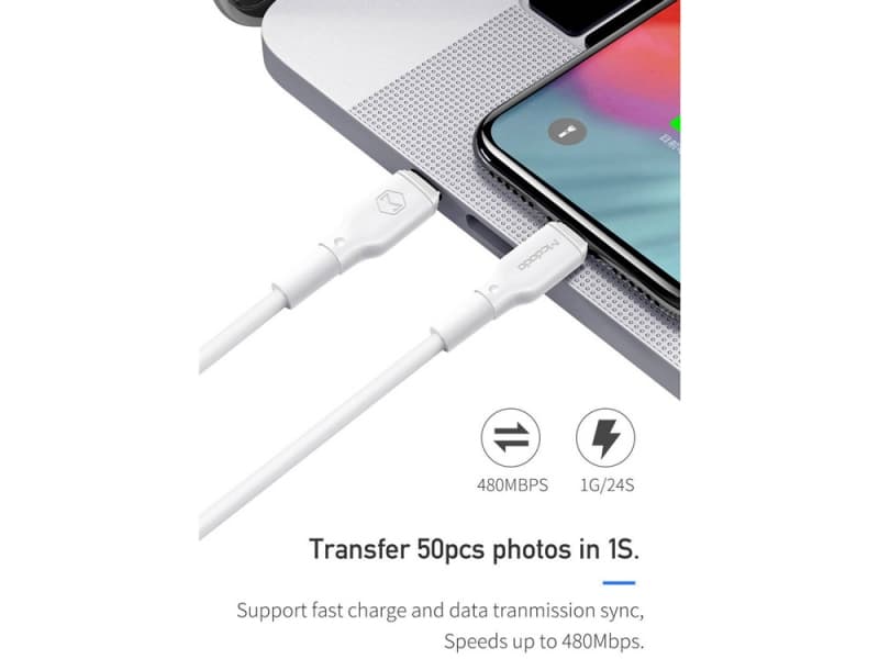 کابل شارژ سریع تایپ سی به لایتنینگ مک دودو Mcdodo CA-729 PD Fast Charge Type-c to Lightning Cable 1.2M — تصویر ۶
