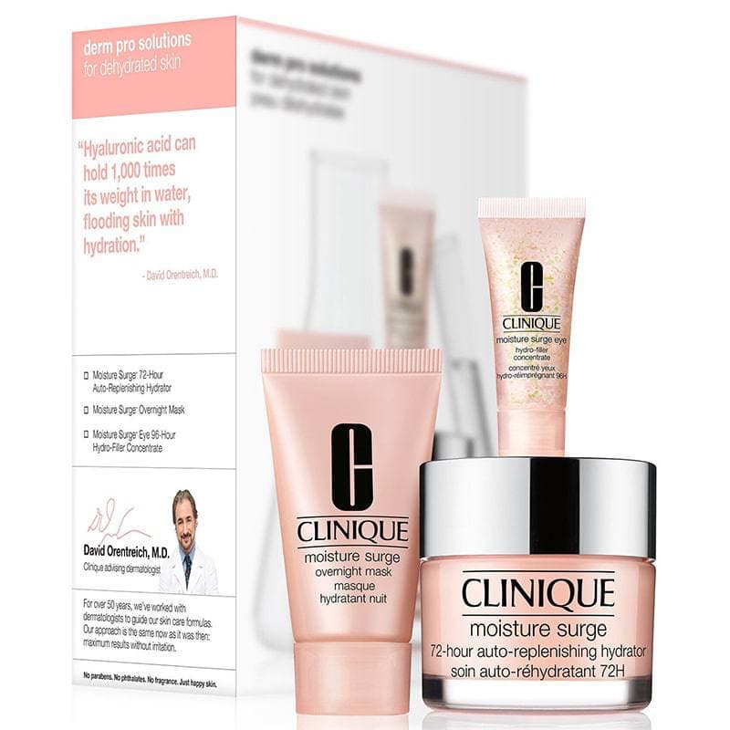 پک 3 عددی آبرسان کلینیک اصل مدل Clinique Moisture Surge | شامل کرم مرطوب کننده آبرسان 50 میل ، کرم دور چشم 5 میل و ماسک خواب 30 میل