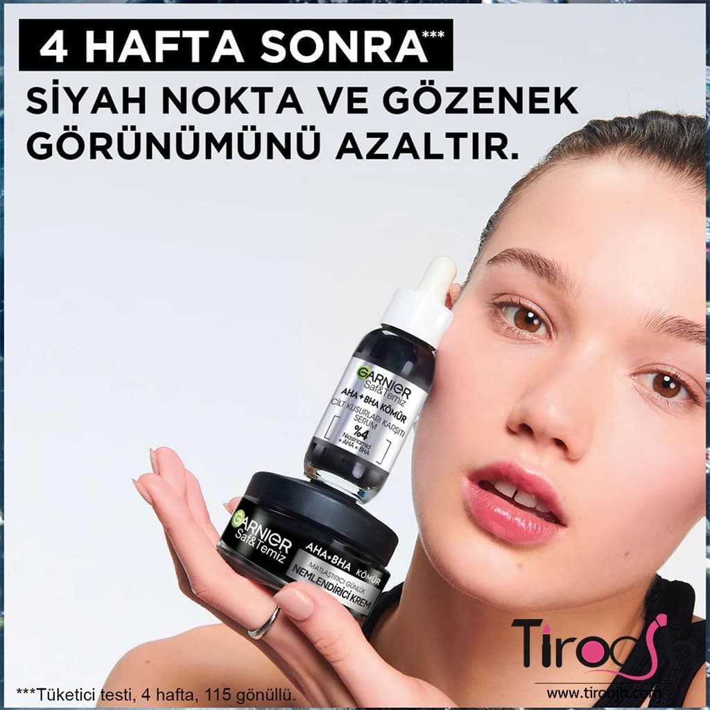 سرم زغال گارنیر با نیاسینامید 4% ضدلک و لایه بردار پوست — تصویر ۷