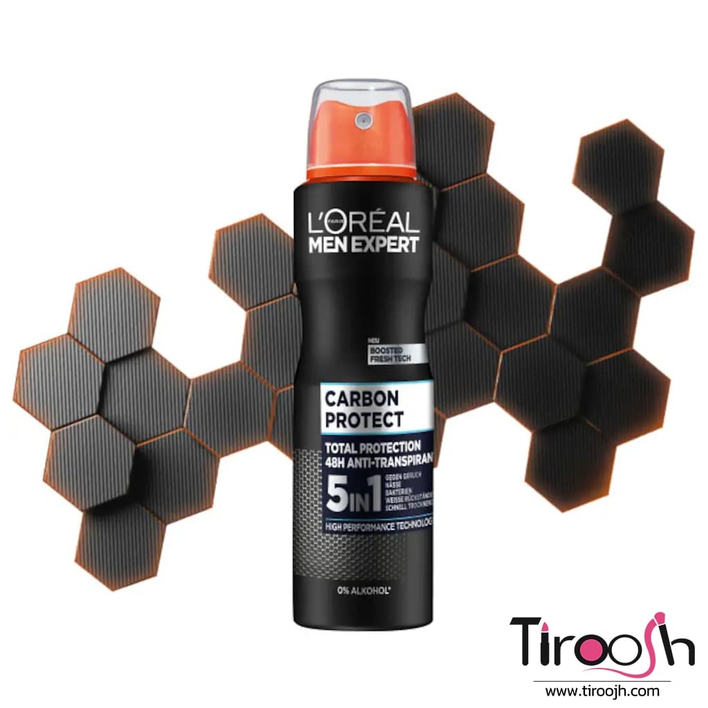 اسپری لورال ضد تعریق کربن مشکی مدل Carbon Protect — تصویر ۴