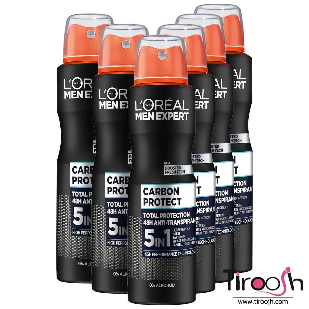 اسپری لورال ضد تعریق کربن مشکی مدل Carbon Protect — تصویر ۳