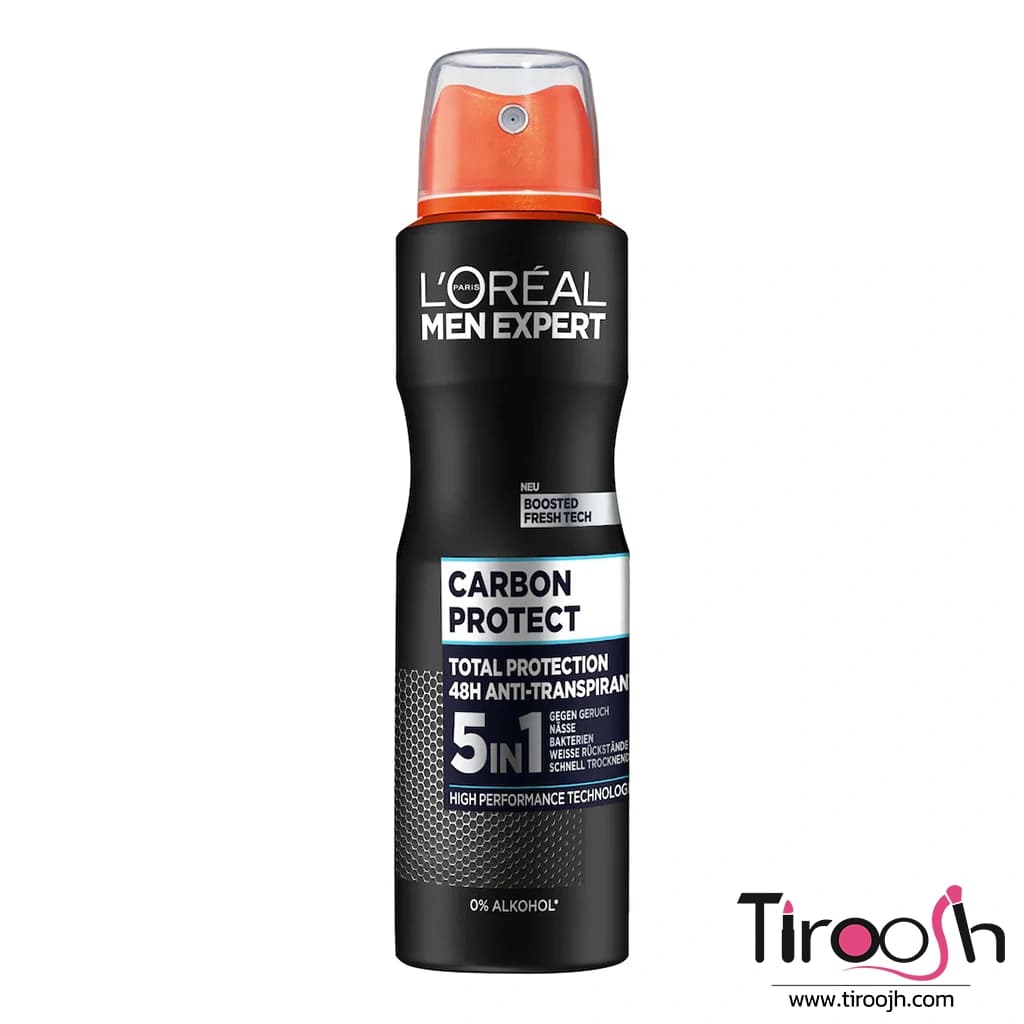 اسپری لورال ضد تعریق کربن مشکی مدل Carbon Protect