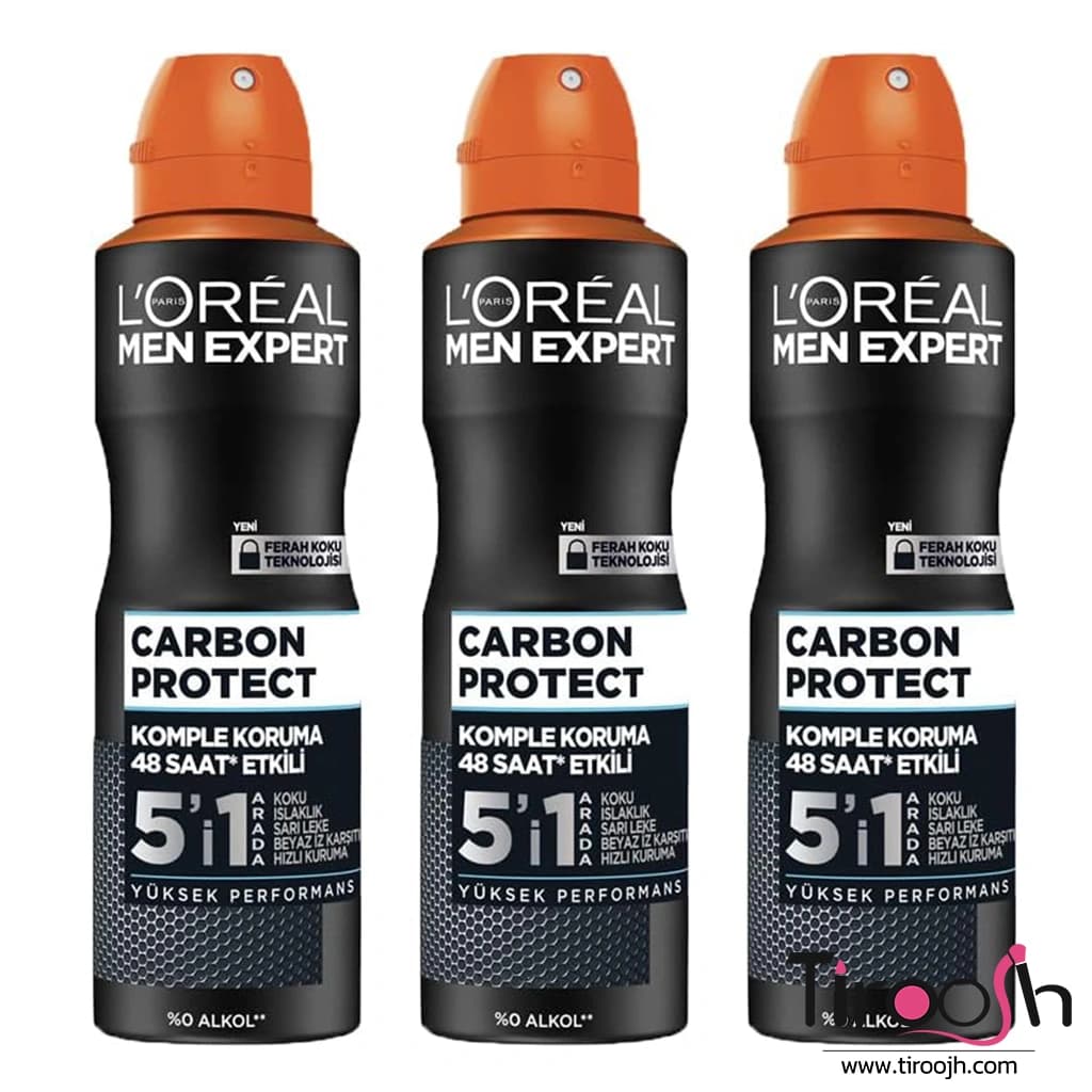 اسپری لورال ضد تعریق کربن مشکی مدل Carbon Protect — تصویر ۷