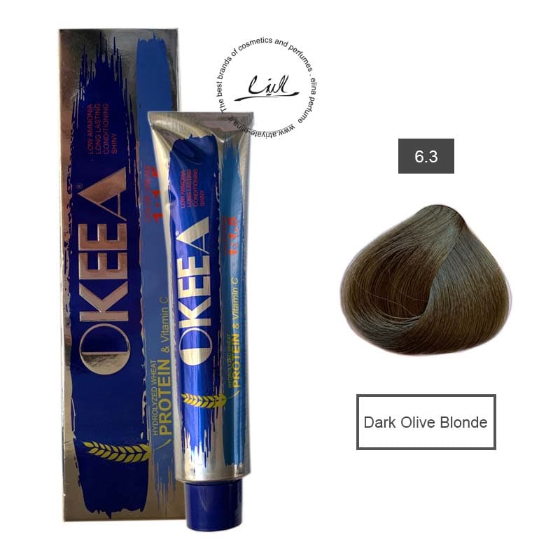اکیا رنگ مو سری Olive شماره 6.3 رنگ بلوند زیتونی تیره