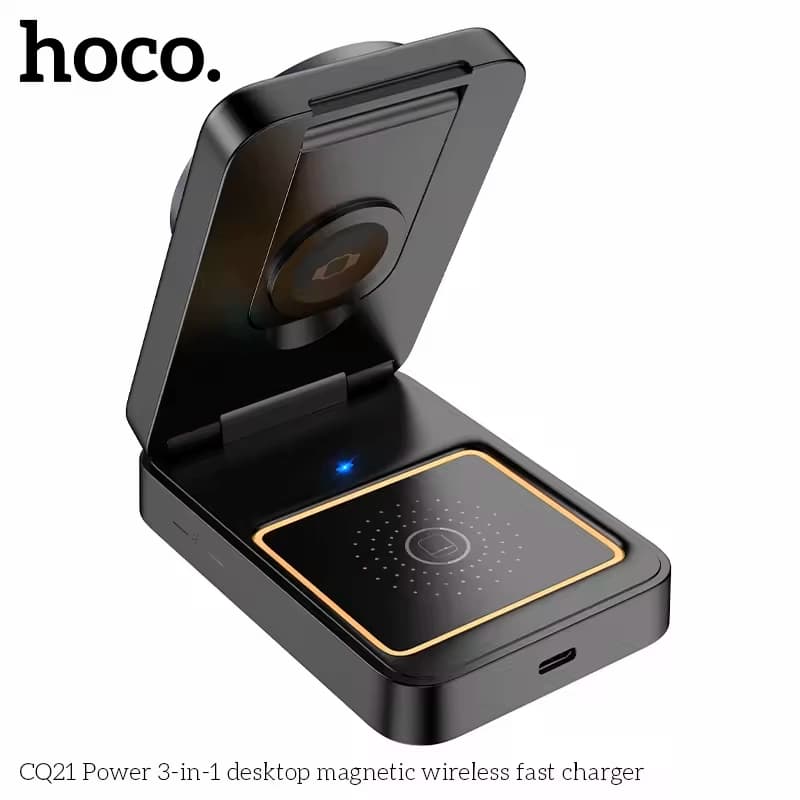 استند شارژر سه کاره برند hoco مدل cq21 — تصویر ۳