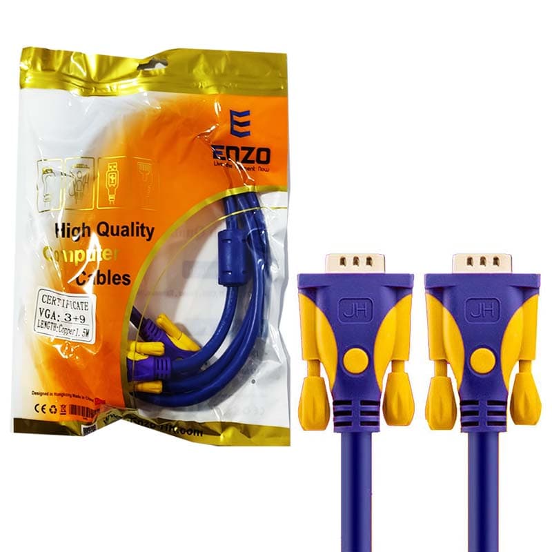 کابل 1.5 متری VGA 3+9 انزو Enzo