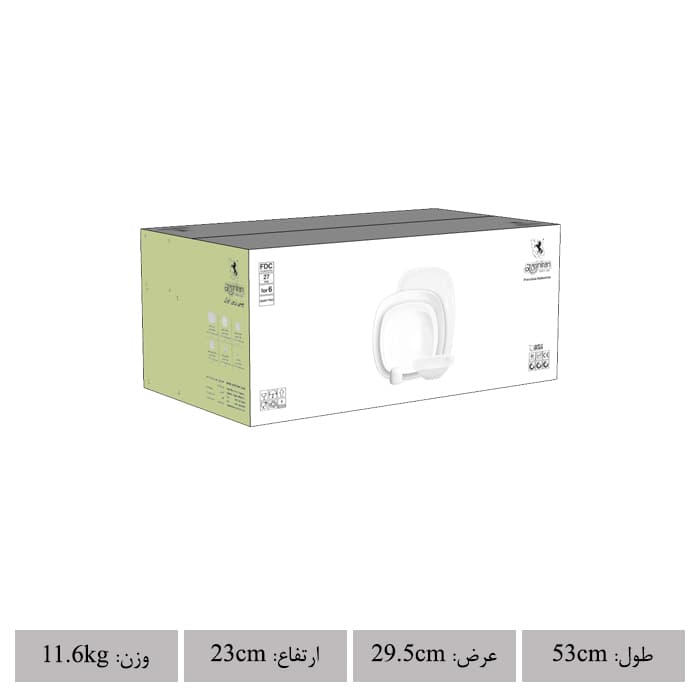 غذاخوری چینی زرین 27پارچه 6 نفره کواترو مونت کارلو طلایی درجه عالی — تصویر ۵