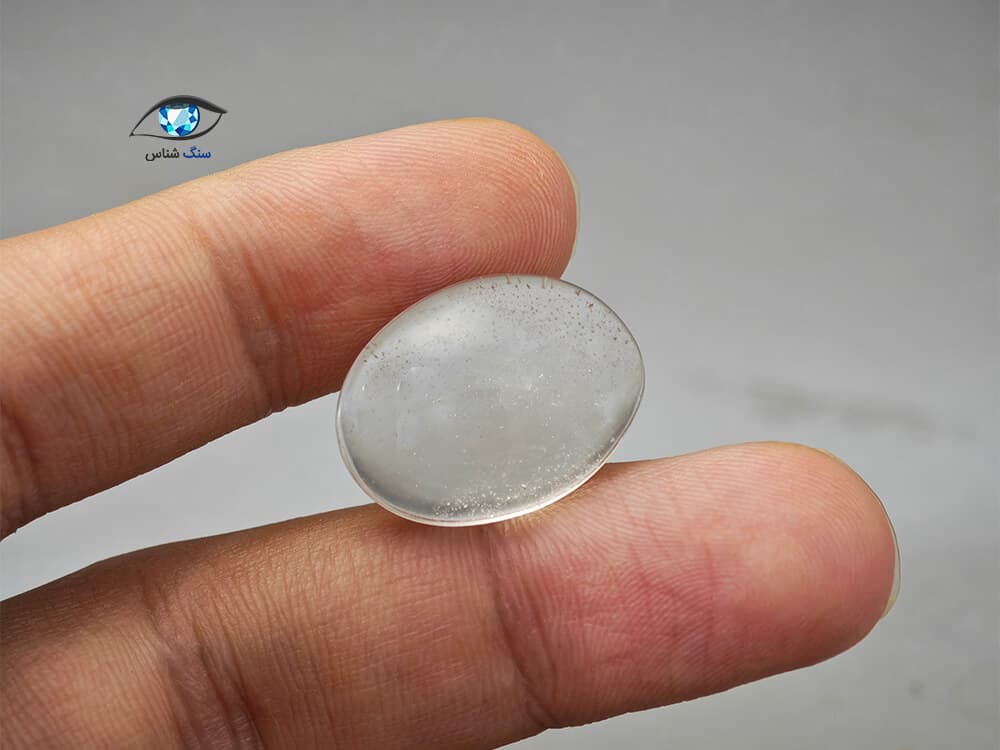 در کوهی (کوارتز شفاف) بیضی 4.6 گرم — تصویر ۲