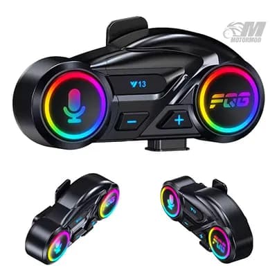 بلوتوث کلاه کاسکت Y13 RGB | اینترکام دو نفره ضد آب