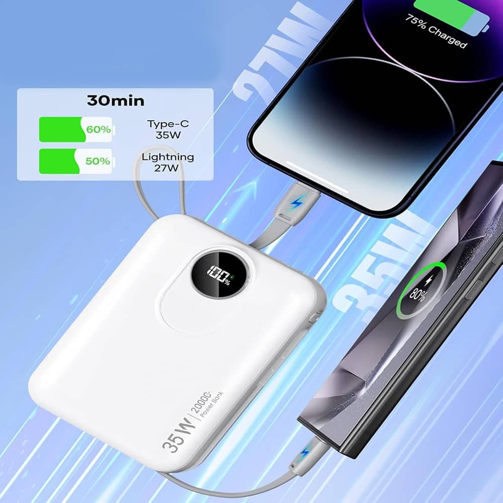 پاوربانک سوپر فست شارژ 20000 رنجر Renjer RJ-P200 35W PD SUPER FAST — تصویر ۵