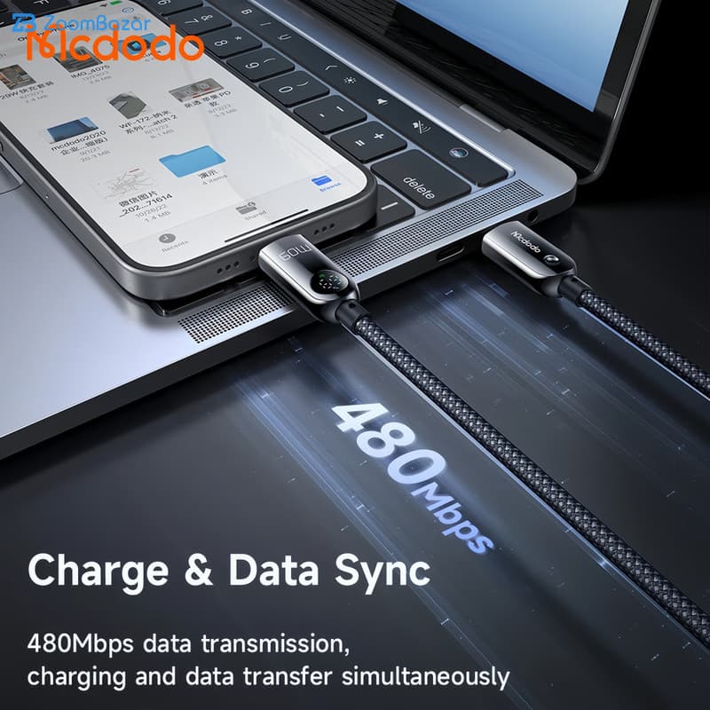 کابل تبدیل USB-C مک دودو مدل CA-478 طول 1.2 متر — تصویر ۵