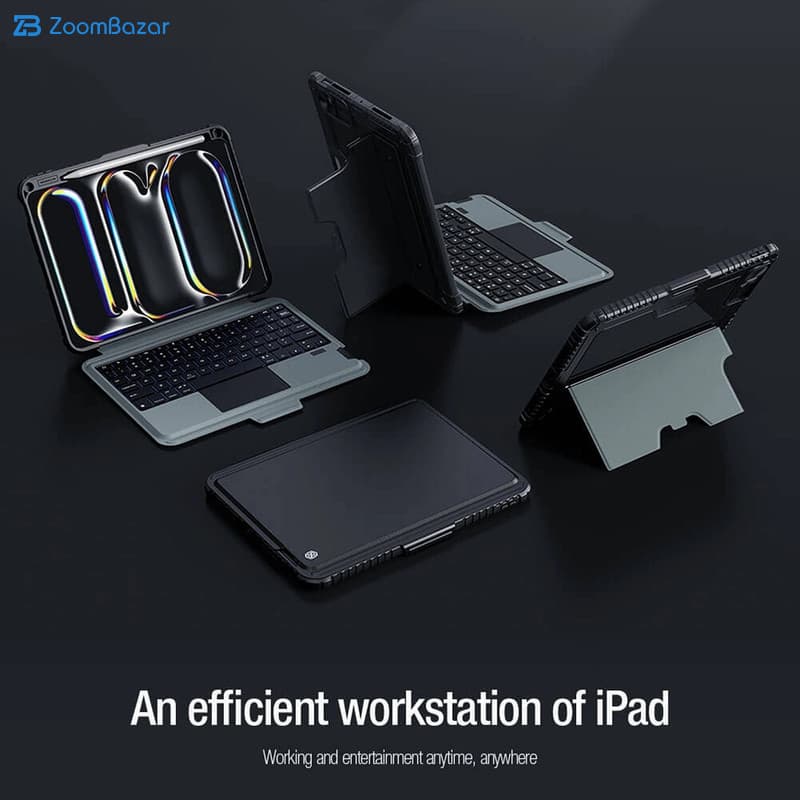 کیف کیبورددار نیلکین مدل Bumper Combo Backlit Keyboard مناسب برای تبلت Apple iPad Pro 2024-11 Inch، Apple iPad Pro 2025-11 Inch — تصویر ۶