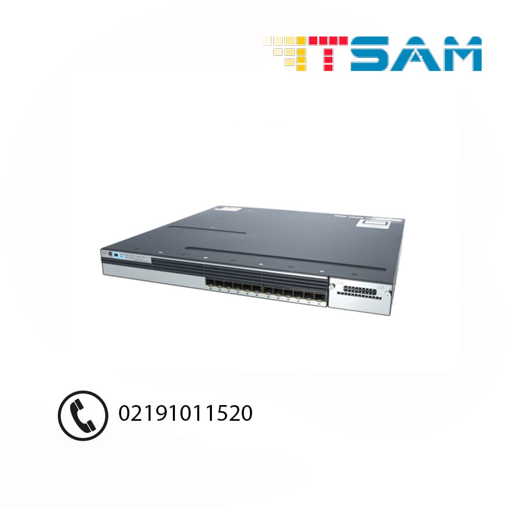 سوئیچ سیسکو مدل WS-C3750X-12S-S کارکرده