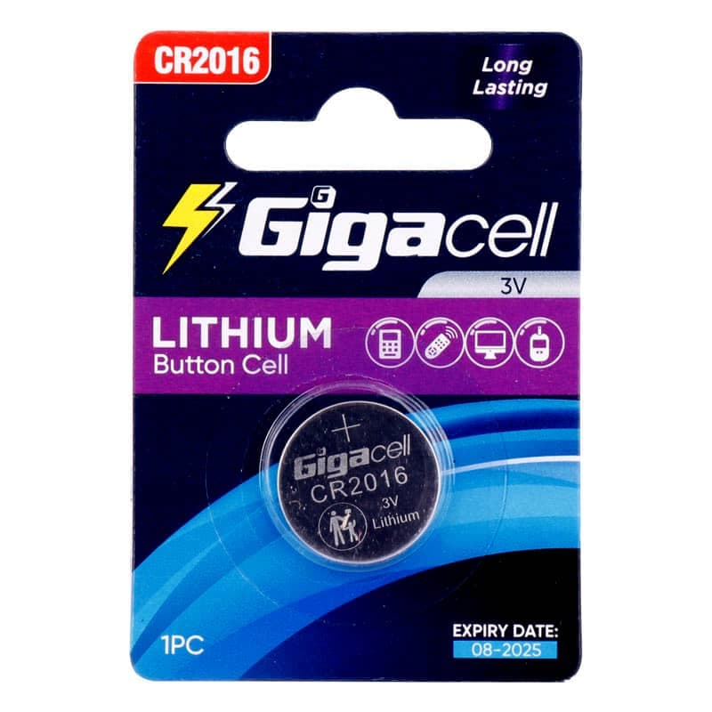 باتری سکه‌ ای گیگاسل مدل CR2016 بسته 1 عددی Gigacell
