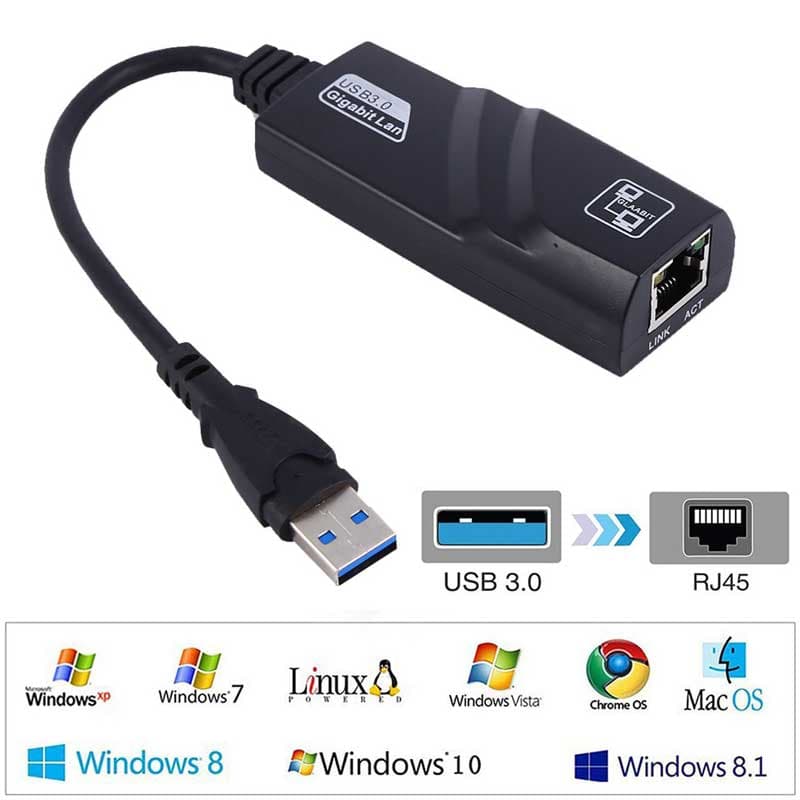 مبدل USB 3.0 به شبکه LAN ETHERNET 1000Mbps رویال — تصویر ۳