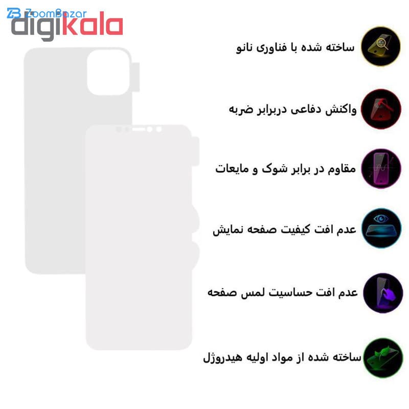 گلس و پشت گوشی بوف مدل HgC15 مناسب برای گوشی موبایل اپل Iphone 11 Pro — تصویر ۵