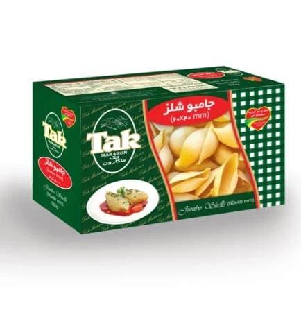 ماکارونی جامبو شلز تک ماکارون – ۵۰۰ گرم کارتن 8 عددی