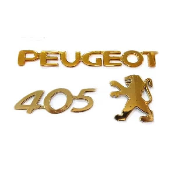 مجموعه کامل آرم طلایی پژو 405 (آرم عقب) Peugeot