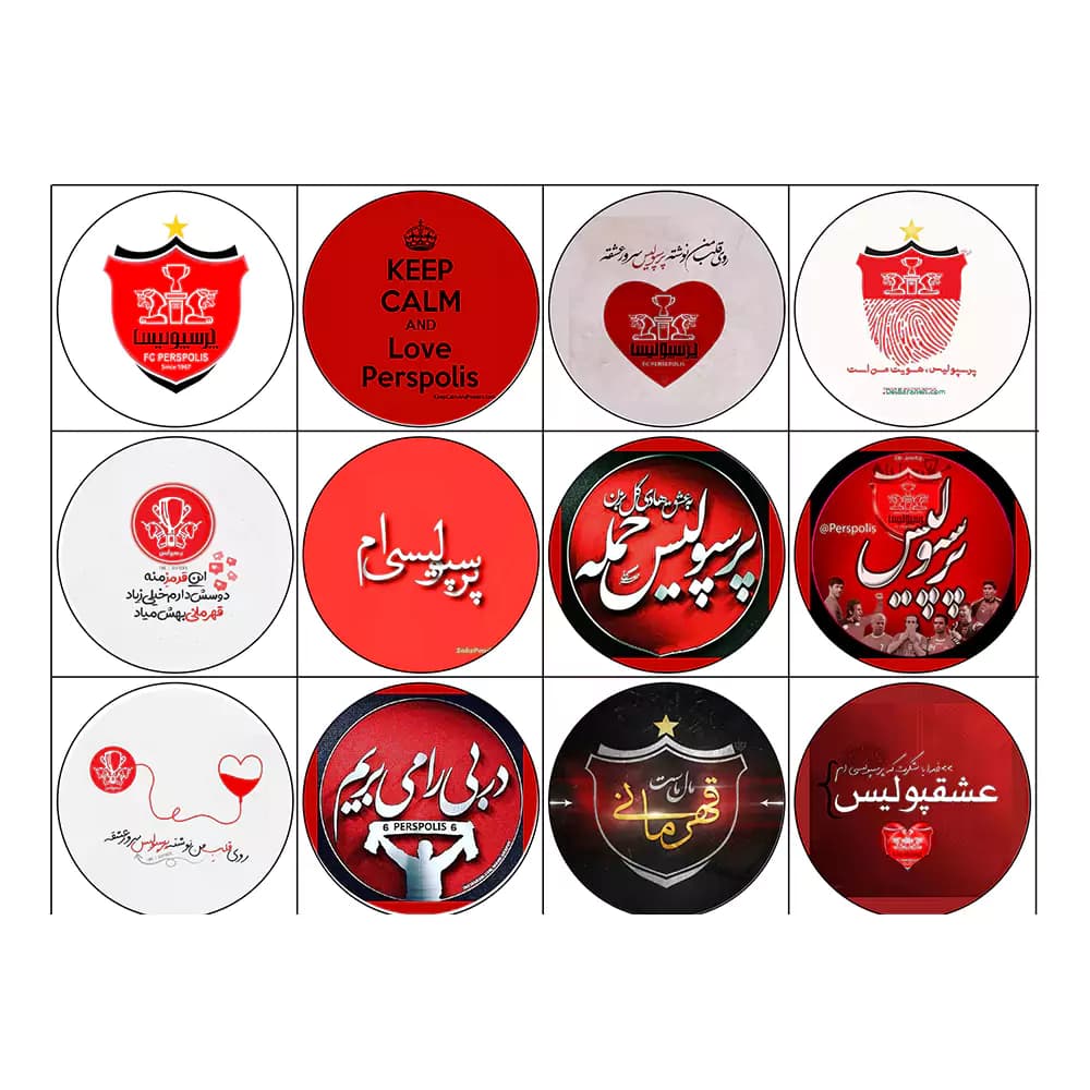 پيكسل 12 عددی سنجاقی طرح پرچم پرسپوليس پژانو