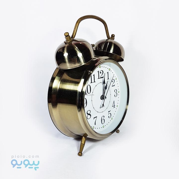 ساعت رومیزی استیل زنگ دار طرح قدیمی — تصویر ۷