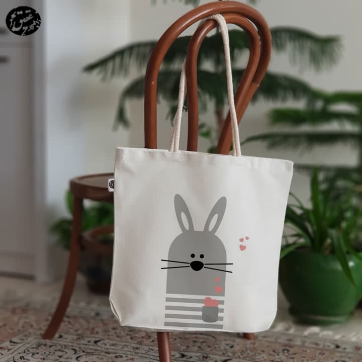 کیف پارچه ای (ساک پارچه ای) خرگوش کد 1 (عقیق)