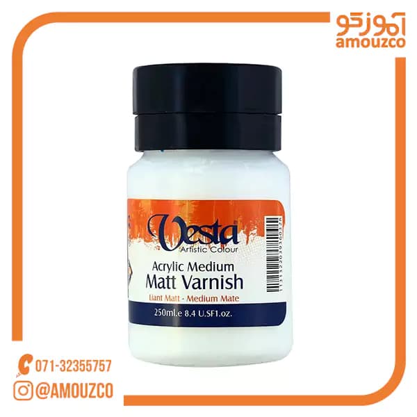 وارنیش مات 250 میل اکریلیک وستا