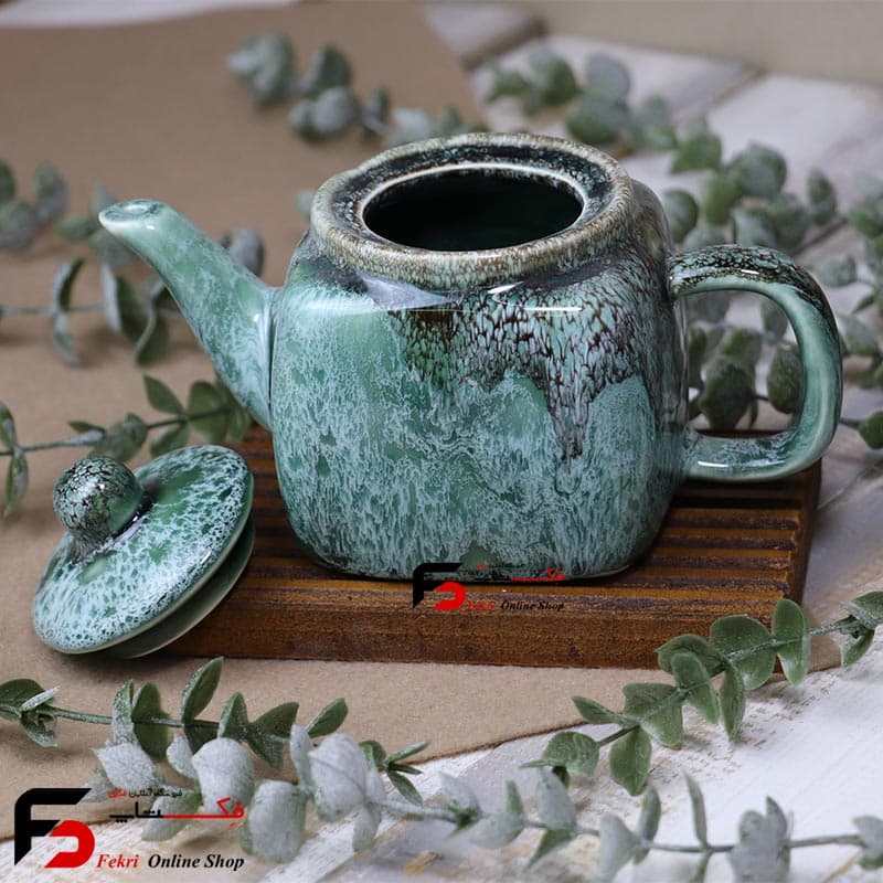 قوری چهارگوش سرامیکی شره ای — تصویر ۲
