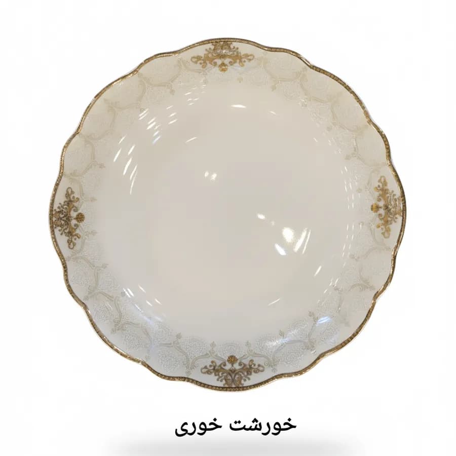 سرویس چینی الیزابت طرح دالیا 12 نفره 100 پارچه چینی توس قالب ملبورن — تصویر ۵