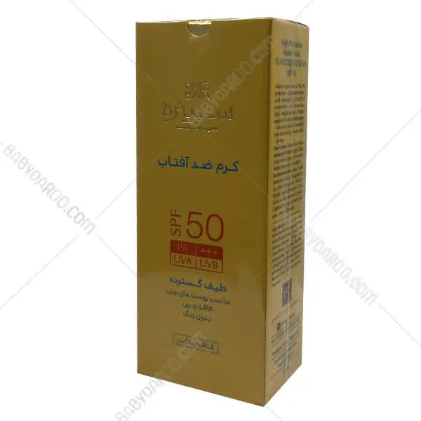 کرم ضد آفتاب بی رنگ فاقد چربی سینره مناسب پوست چرب