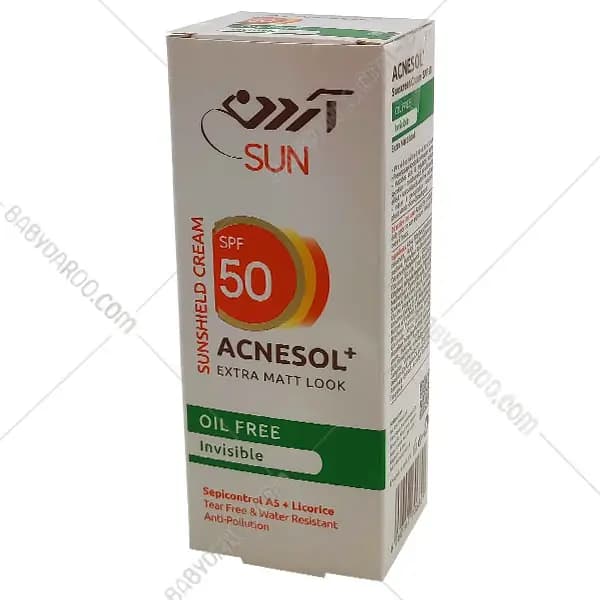 کرم ضد آفتاب بی رنگ فاقد چربی آکنه سل پلاس SPF50 آردن سان — تصویر ۲