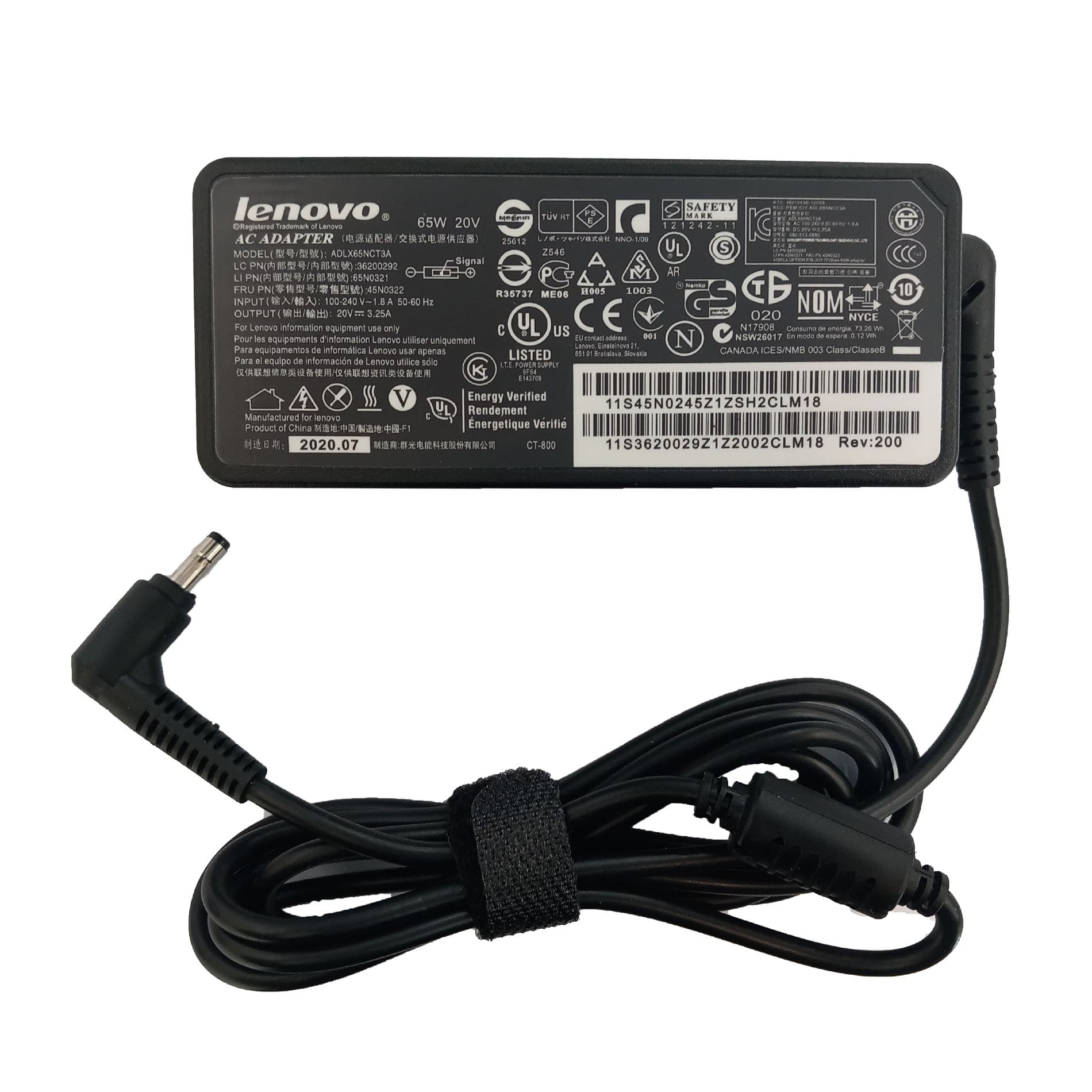 آداپتور لپ تاپ لنوو مدل LENOVO 20V 3.25A