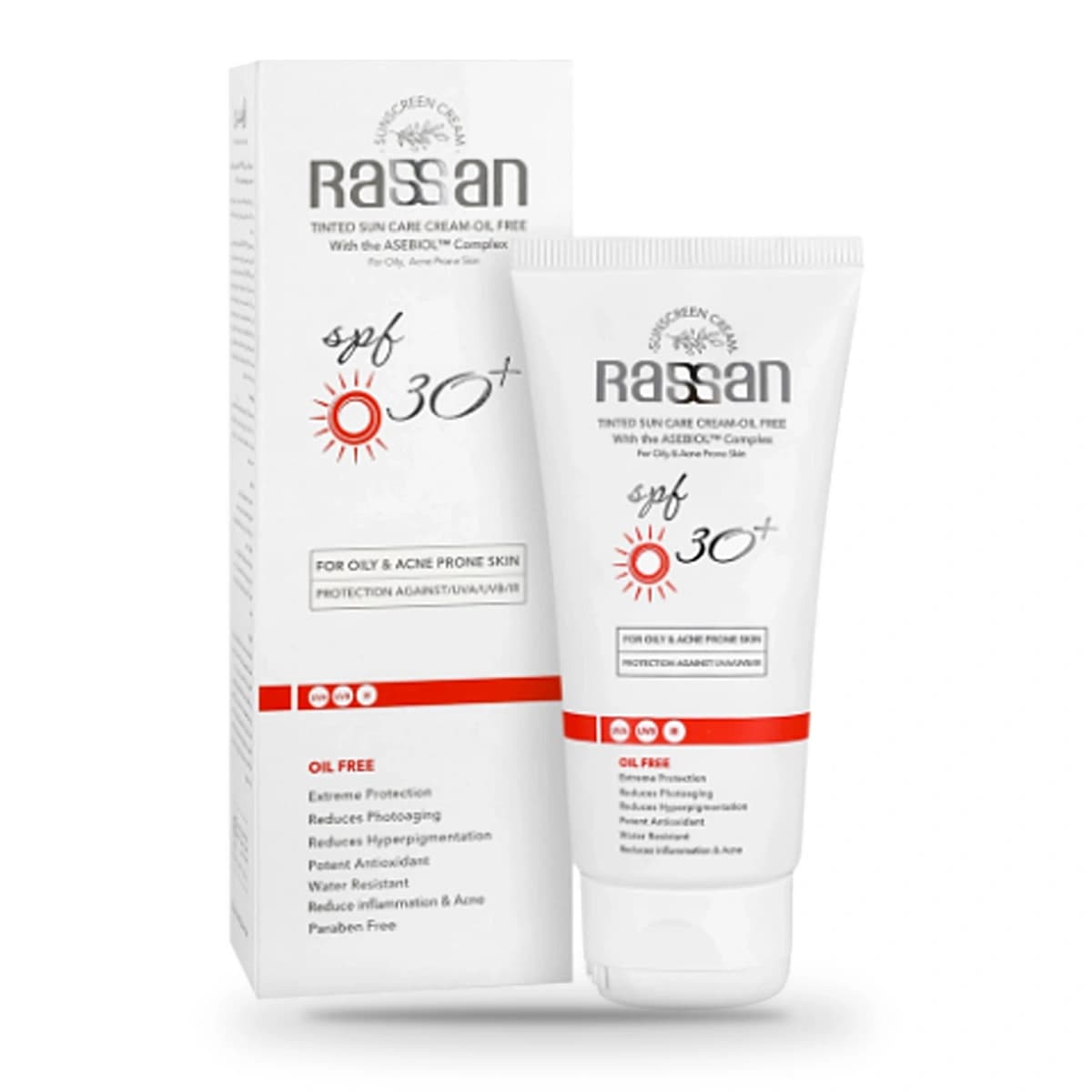 کرم ضد آفتاب فاقد چربی رنگی راسن SPF30 — تصویر ۲