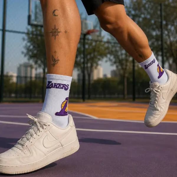 جوراب ساق بلند طرح لیکرز lakers — تصویر ۴