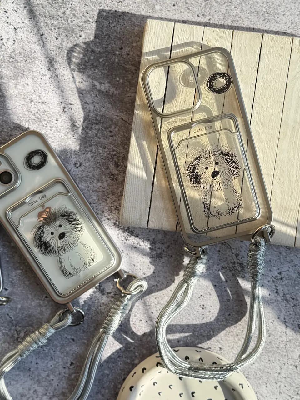 قاب Cute Dog جاکارتی با بند دستی (کدC1871) — تصویر ۲