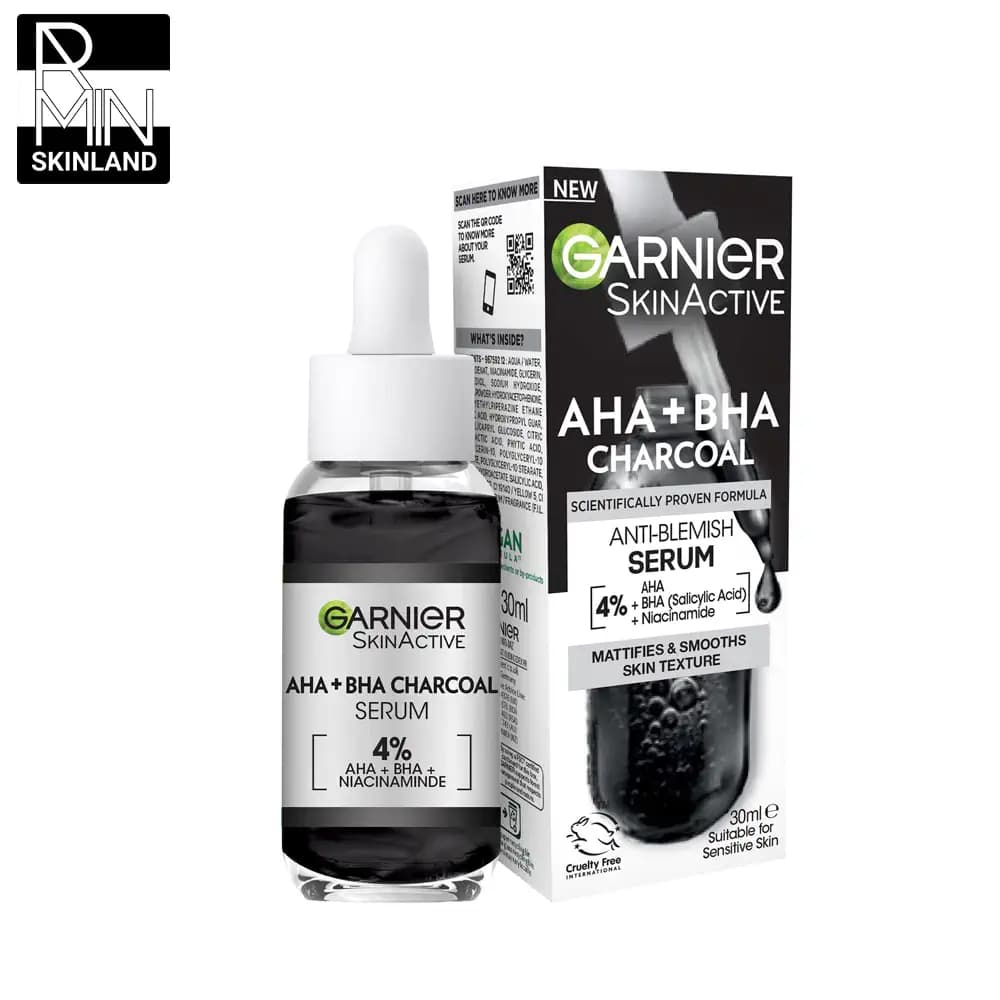 سرم لایه بردار و روشن کننده گارنیر مدل AHA+BHA حجم 30ml — تصویر ۲