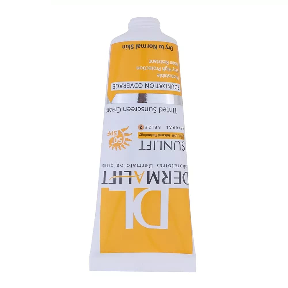 کرم ضد آفتاب SPF50 درمالیفت پوست خشک شماره 2 حجم 40 میلی‌لیتر — تصویر ۳