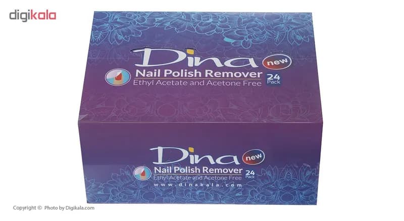 پد لاک پاک کن دینا مدل Flower بسته 24 عددی — تصویر ۳