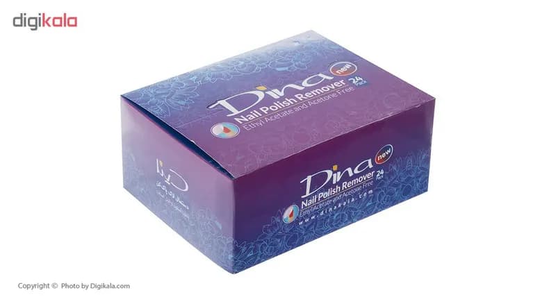 پد لاک پاک کن دینا مدل Flower بسته 24 عددی — تصویر ۲