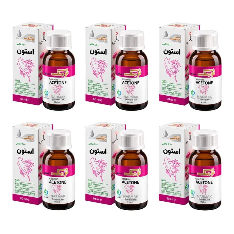 استون لاک پاک کن نرمک مدل ExportBox حجم 60 میلی لیتر مجموعه 6 عددی