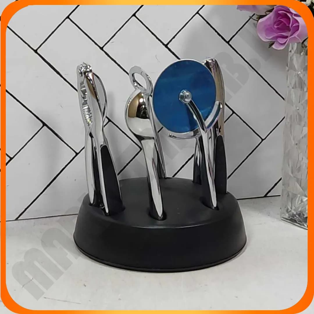 پک ابزار آشپزخانه سرویس 7 پارچه کروم سام ست