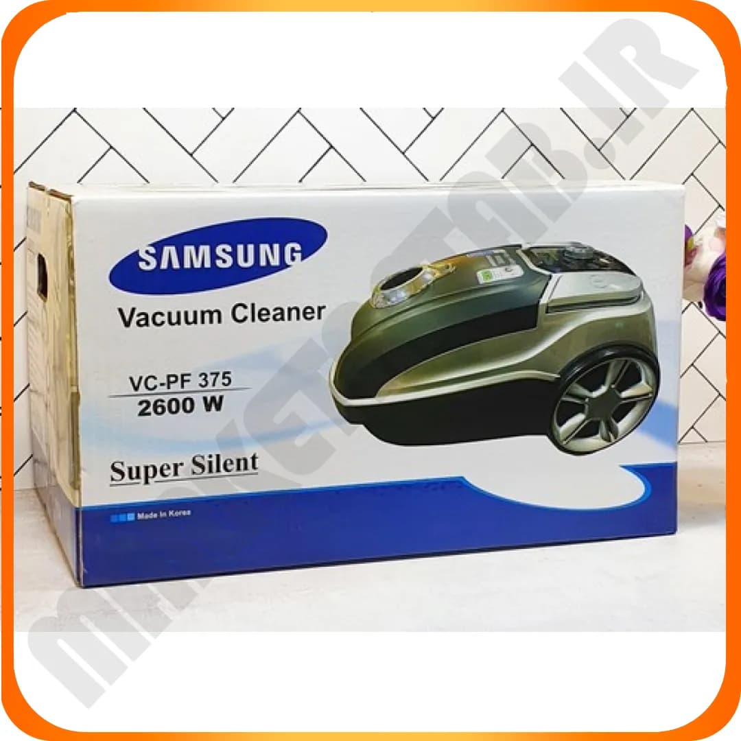 جارو برقی VC-PF-375 سوپر سایلنت 2600 وات نقره ای سامسونگ — تصویر ۳