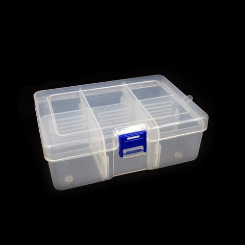 جعبه پلاستیکی 6 قسمتی مناسب برای نگه داری قطعات الکترونیکی سایز 167X126X62 mm