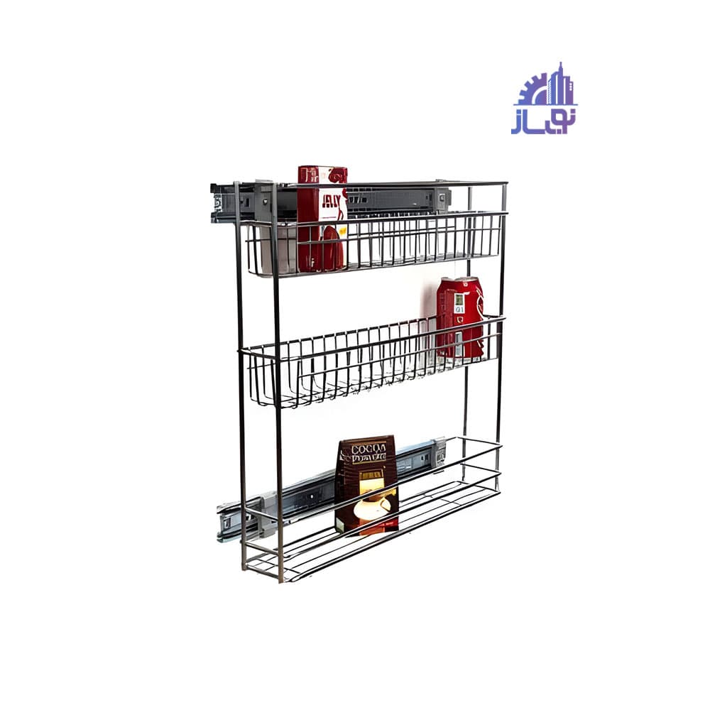 جا بطری ریل بغل با ریل آرام بند مکس استیل